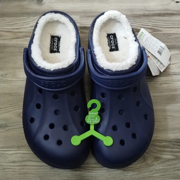CROCS | Shoes | Crocs Ralen Lined Clog Navy Blue 624449u 